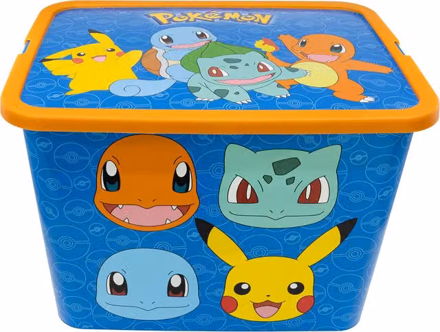 Pokemon Multicoloured Plastic Storage Box, Width: 27 cm
