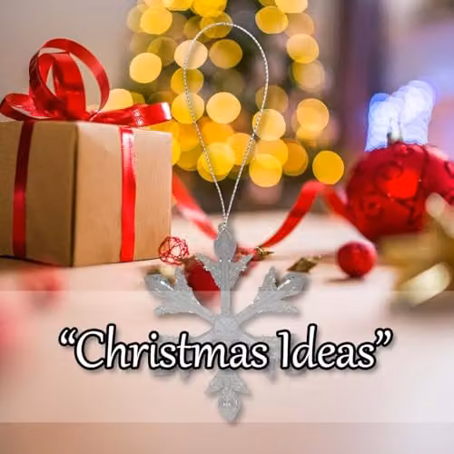 VFM e-Store Silver Glass Snowflake Hanging Decoration, W: 15 cm, H: 14 cm – 4