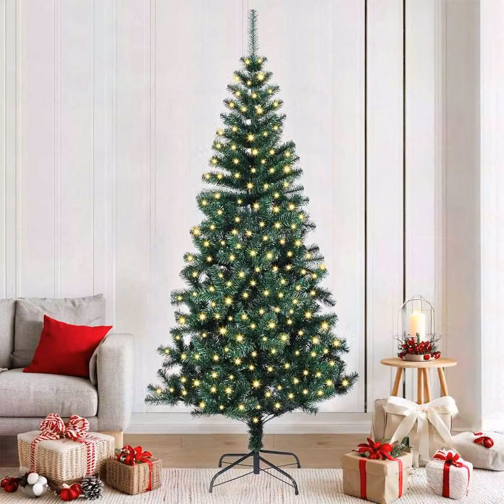 Berkfield Home Elegant Pre-lit Artificial Christmas Tree in Green, Height: 210 cm – 2