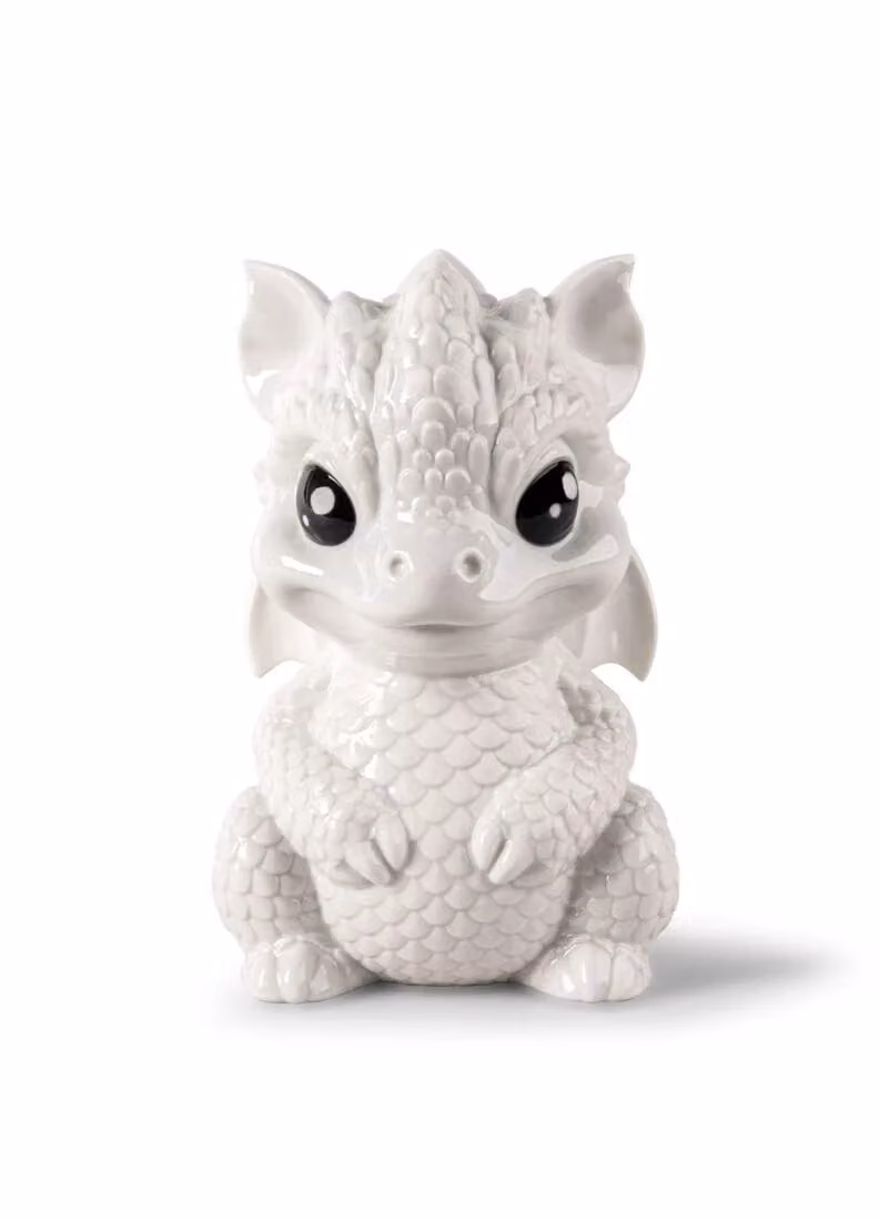Lladró Baby Dragon Porcelain Figurine in White