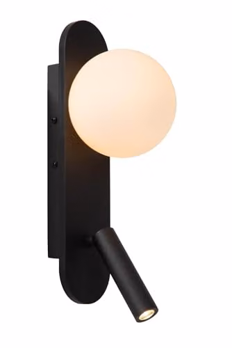 Lucide Kelly LED Wall Light and Bedside Lamp in Black – 1