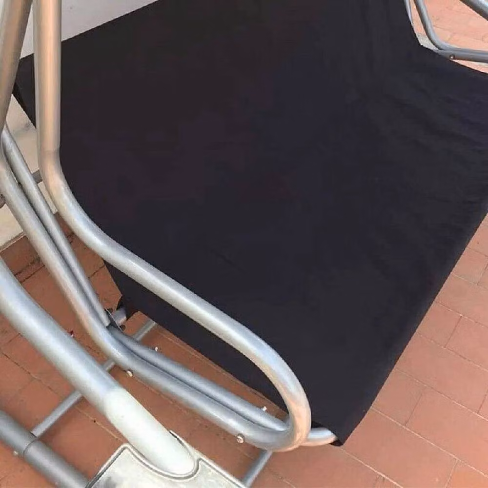 FLAVORA Black Water Repellent Polyester Garden Stool Cover W/D/H: 148 x 51 x 51 cm – 4