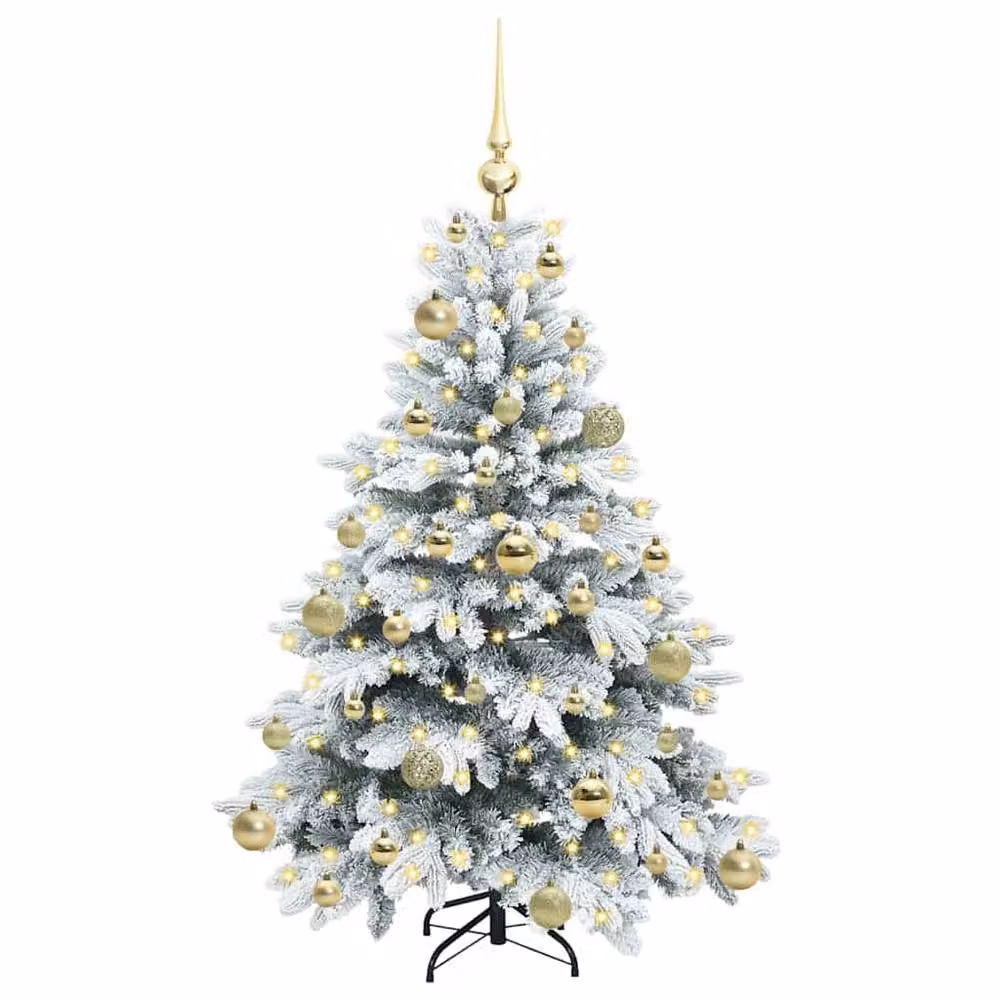 Berkfield Home Artificial Green Christmas Tree with 150 Warm White LEDs, Height: 120 cm – 3