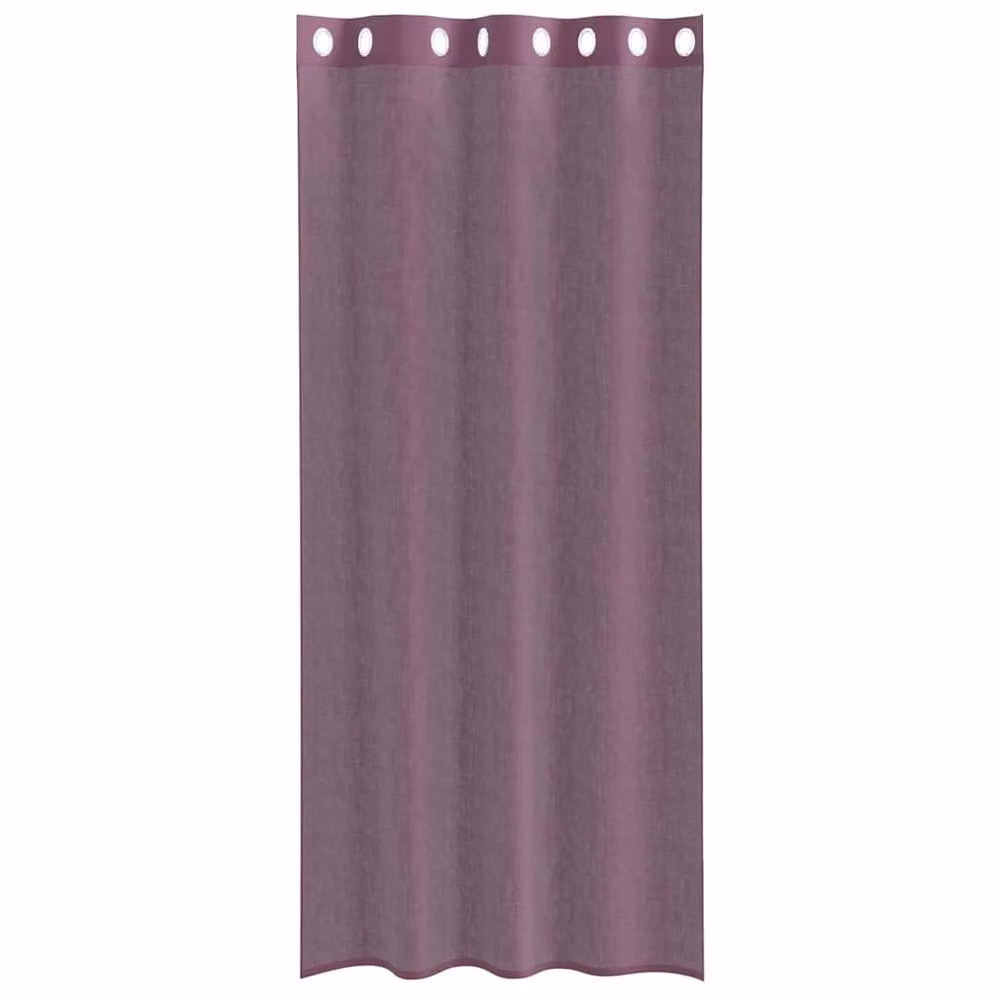 Berkfield Home Purple Voile Fabric Curtains with Eyelets, 2 Pack, W: 140 cm, H: 245 cm – 4