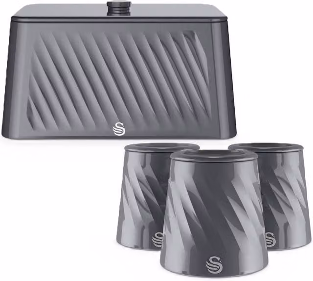 Swan Windsor Airtight and Leakproof Canisters in Grey and Transparent
