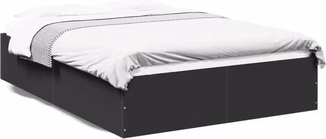 Berkfield Home Small Double Bed Frame in Black, W/D/H: 120 x 190 x 35 cm – 1