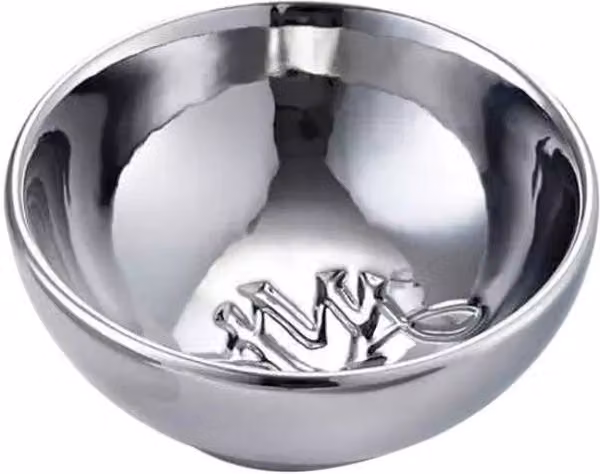 KDMD Ava May Oval Silver Metal Tealight Burner Bowl, 4 Pack – 1
