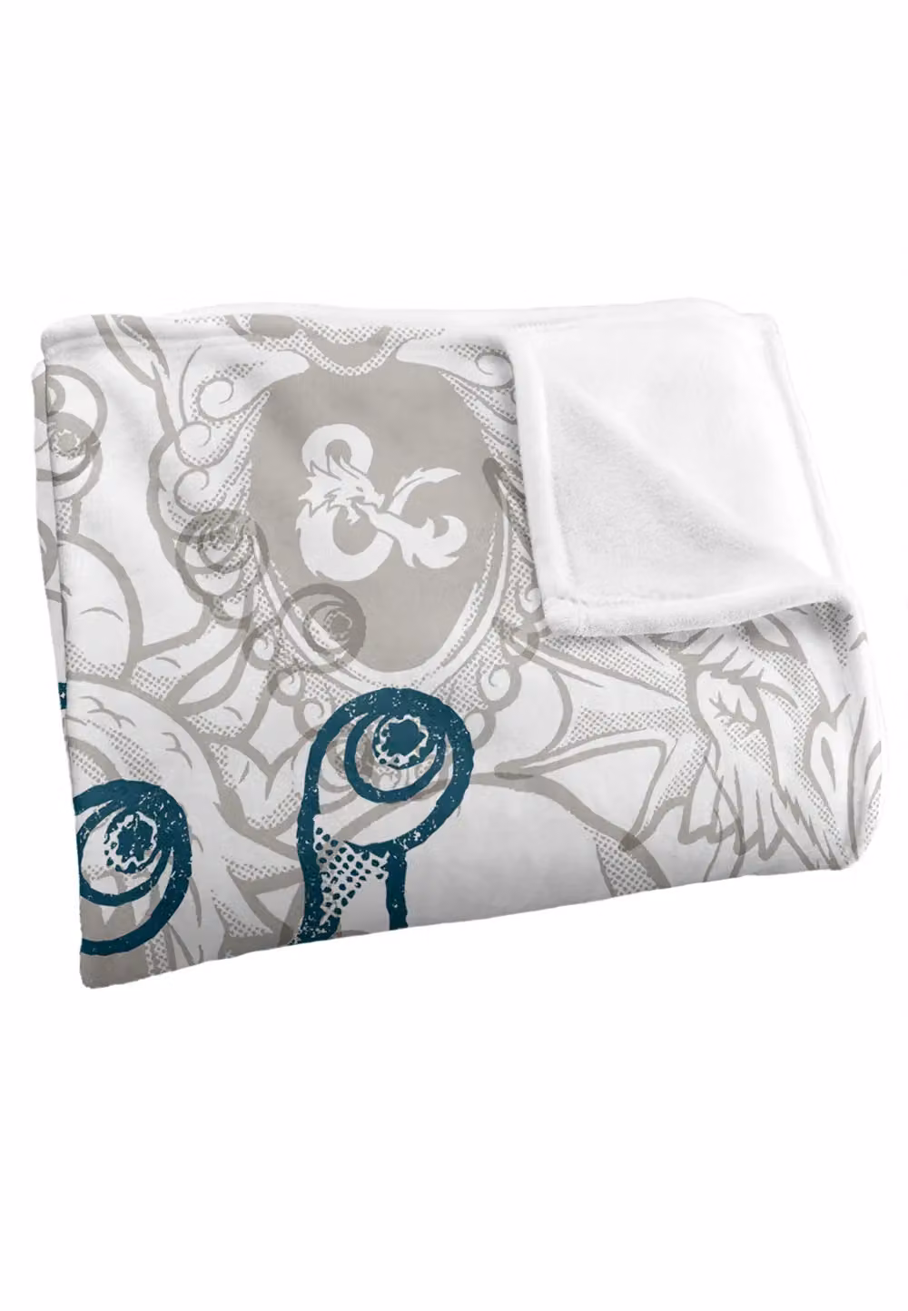 Hasbro Dungeons & Dragons Retro Beholder Blanket, White and Multicolour, W: 152 cm, D: 127 cm – 2