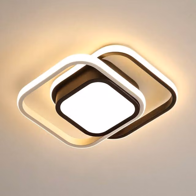 Pheashine Modern Square LED Ceiling Light, 32W, 2500lm, White