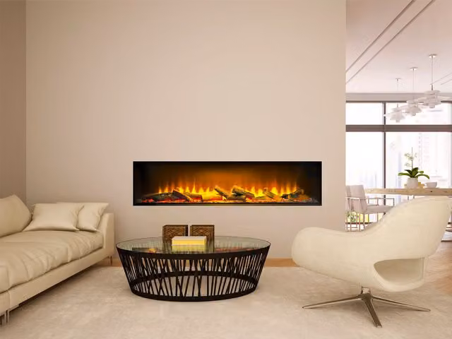 Acantha Aspire 125 Fully Inset Media Wall Electric Fire in Black – 1