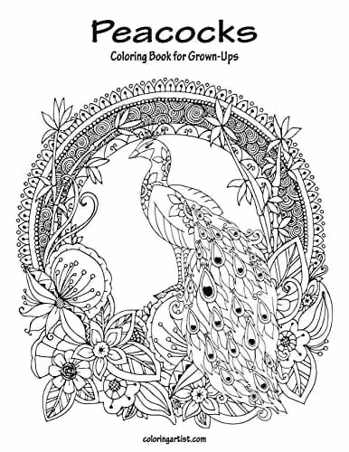 Peacocks Coloring Book for Grown-Ups Volume 1 by Createspace