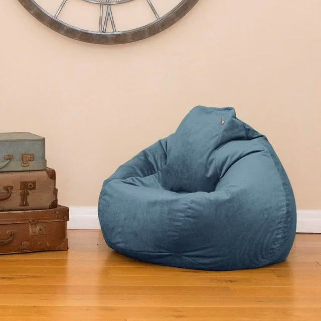 rucomfy Classic Slouchbag Adult Bean Bag Chair in Teal Velvet