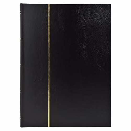 Exacompta Classic Stamp Album in Black Faux Leather, W: 17 cm, H: 22.5 cm – 1
