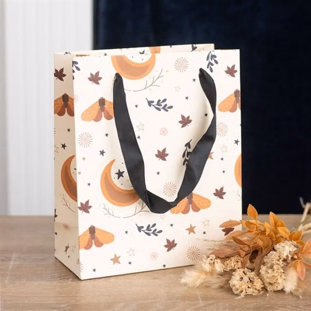 KDMK Autumn Magic Harvest Moon Paper Gift Bag in White