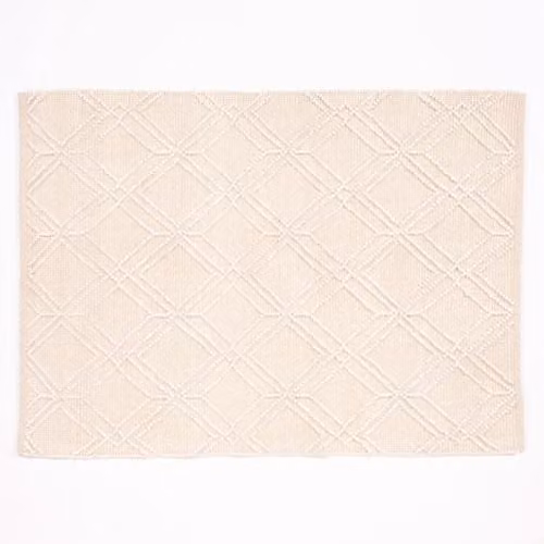 Esselle Blenheim Large Diamond Woven Rug, Beige, W: 160 cm, D: 230 cm