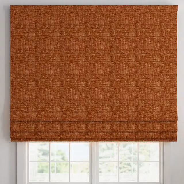ANTE DECOR Olympus Made To Measure Blackout Roman Blind in Silver and Orange