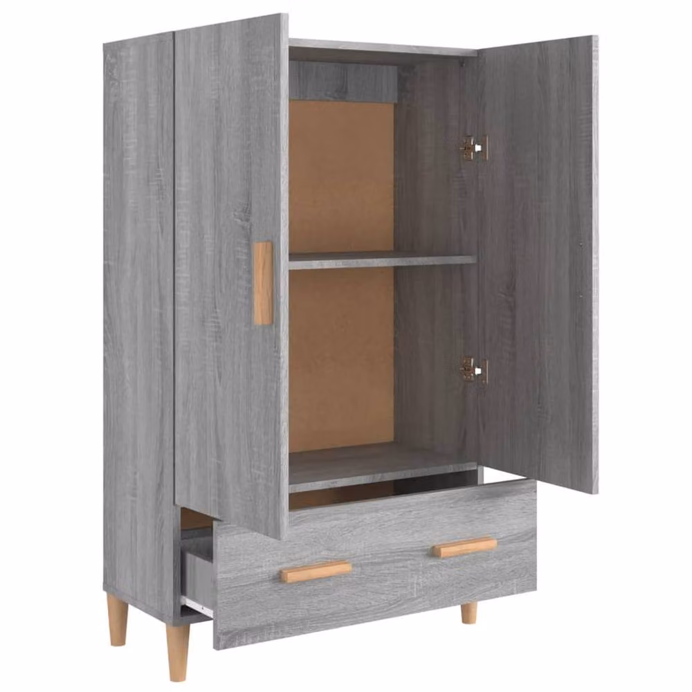 Berkfield Home Grey Sonoma Highboard in Engineered Wood W/D/H: 70 x 31 x 115 cm – 3