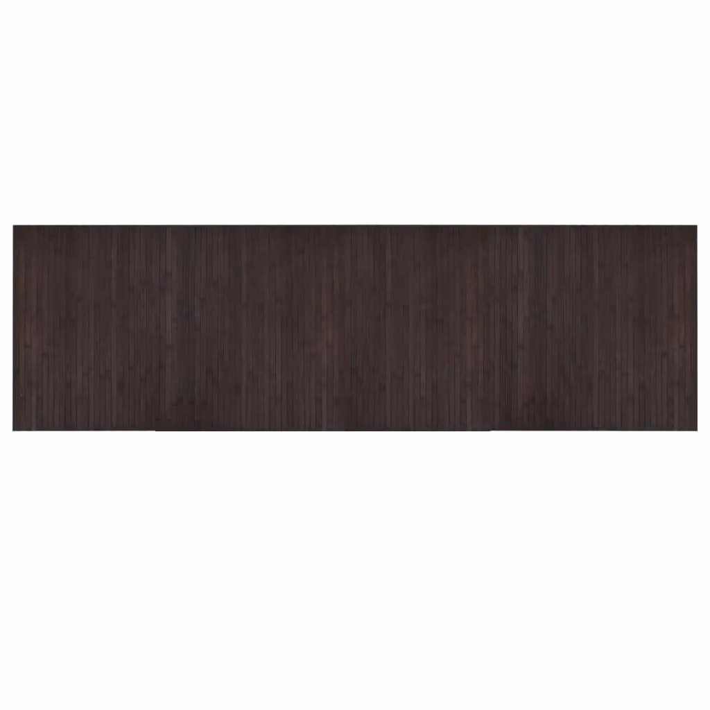 Berkfield Home Rectangular Bamboo Rug in Dark Brown, W: 60 cm, L: 200 cm – 1