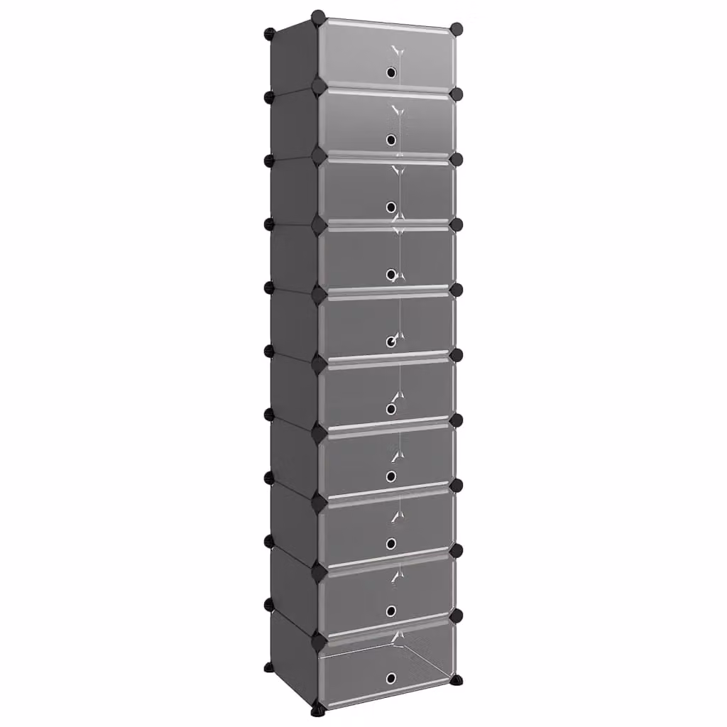 Berkfield Home Black Shoe Rack, W/D/H: 44 x 32 x 174 cm – 2