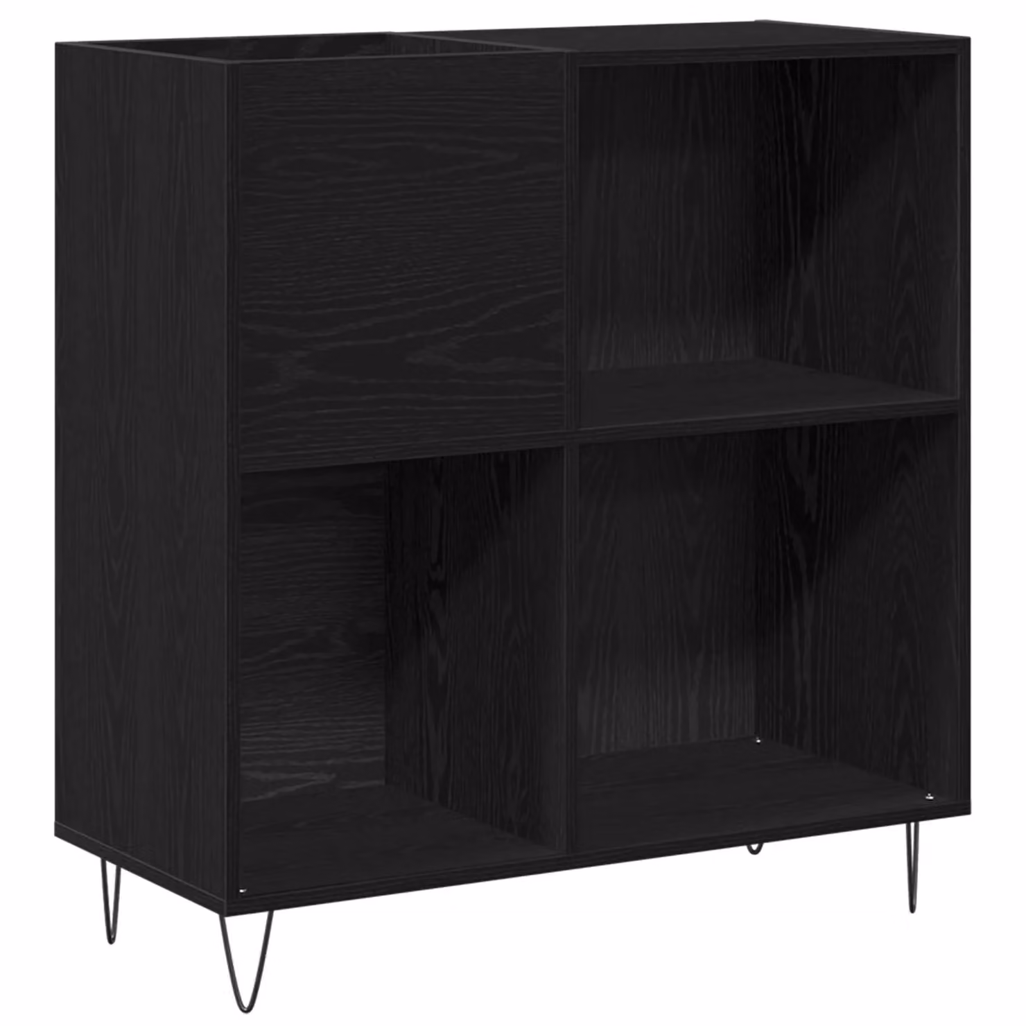 Berkfield Home Modern Black Oak Record Cabinet W/D/H: 84.5 x 38 x 90 cm – 2
