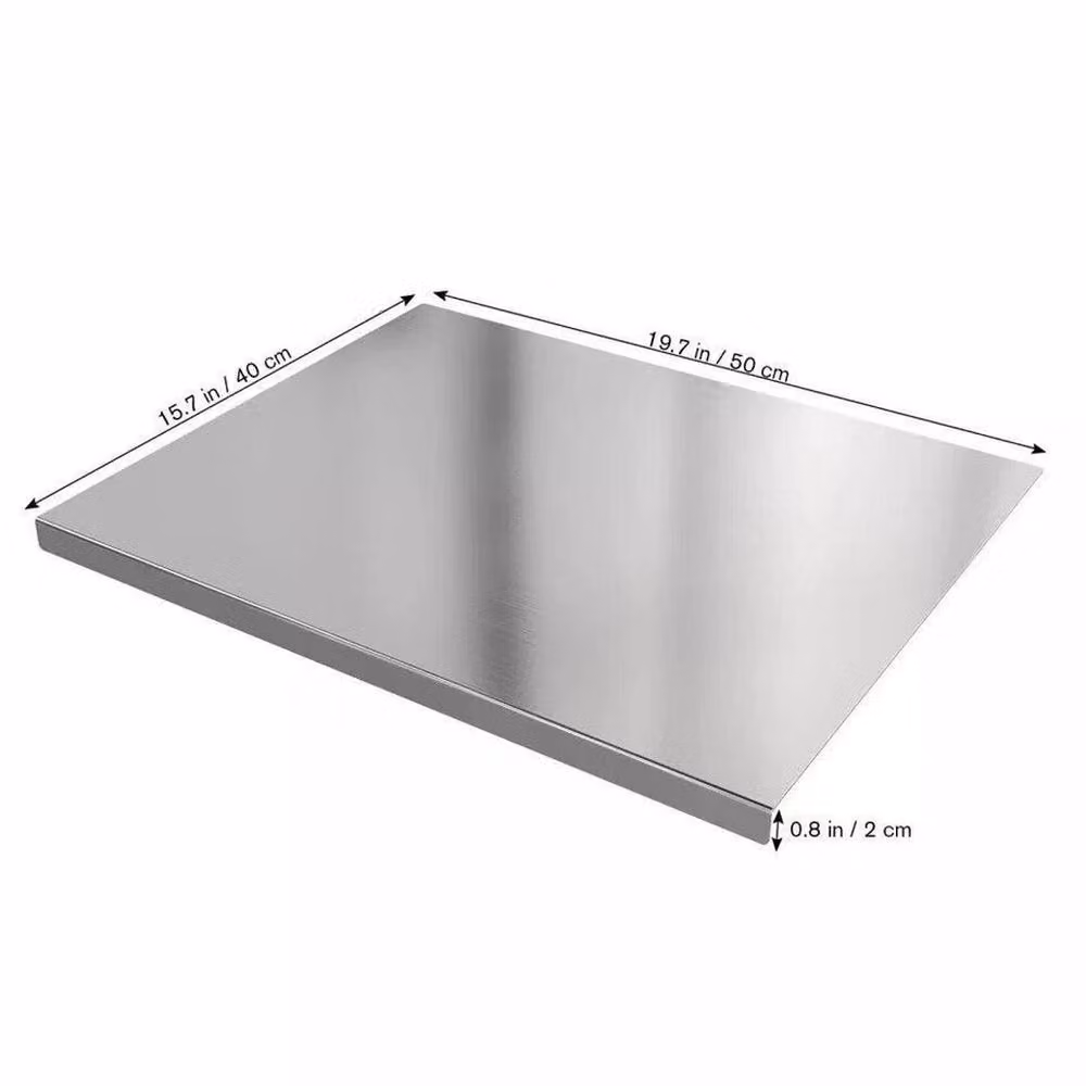 PAWNORA Silver Stainless Steel and Plastic Rectangular Cutting Chopping Board – 2