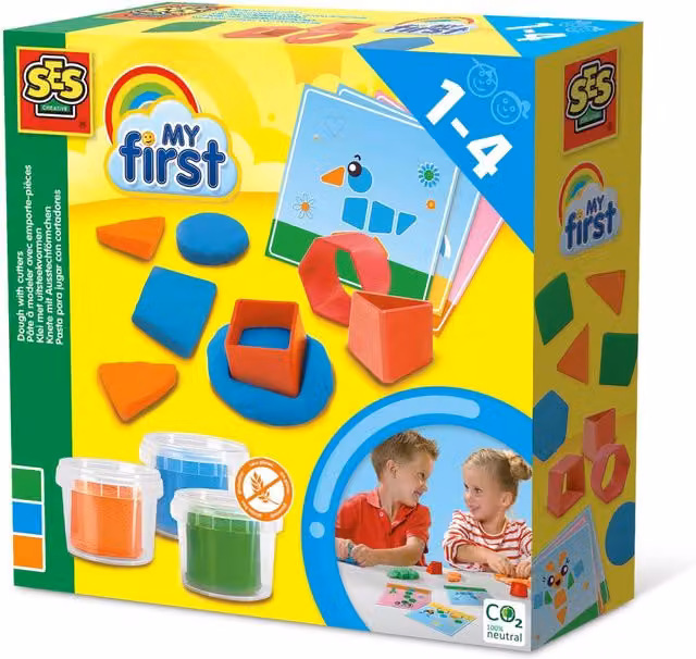SES Creatives My First Dough with Cutters in Yellow, Blue and Multicolour Modeling Clay