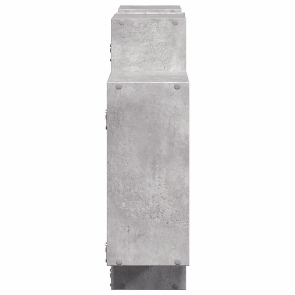 Berkfield Home Wall Mounted Shelf in Concrete Grey, W: 159 cm, D: 18 cm, H: 65 cm – 3