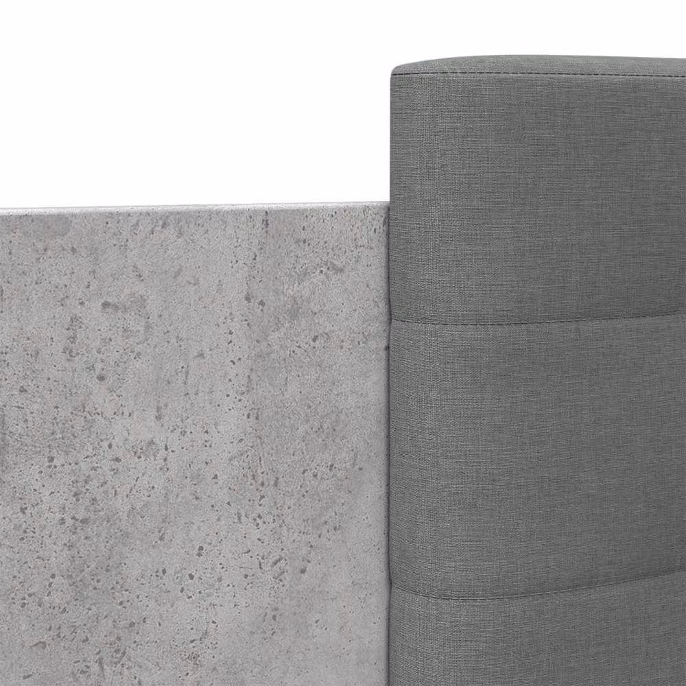 Berkfield Home Durable Upholstered Bed Frame with Under-Bed LED Lighting, Concrete Grey, W/D/H: 80 x 190 cm – 4