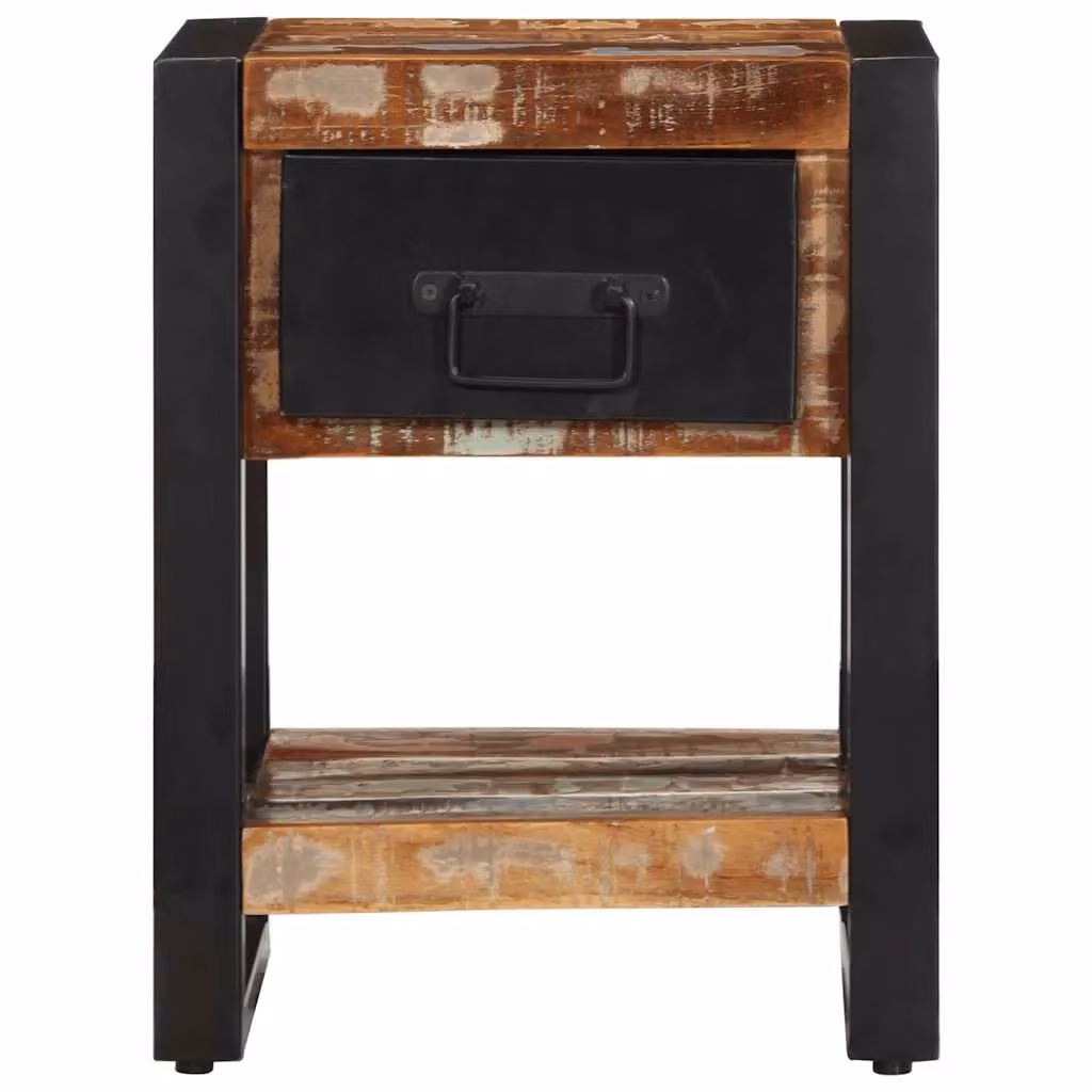 Berkfield Home Set of 2 Rustic Mango Wood Bedside Cabinets in Multicolour – 2