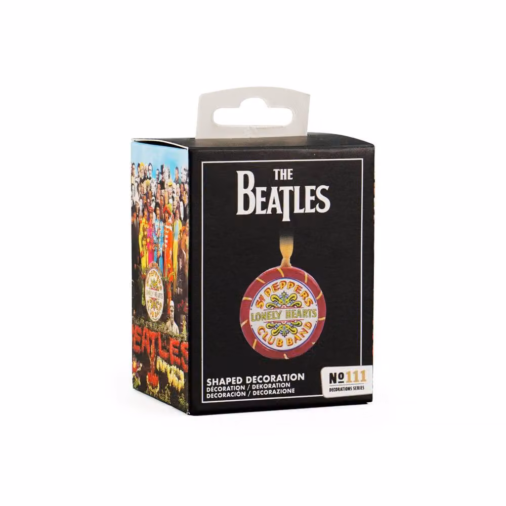 The Beatles Sgt. Pepper Round Ceramic Hanging Christmas Decoration in Red and Multicolour – 2