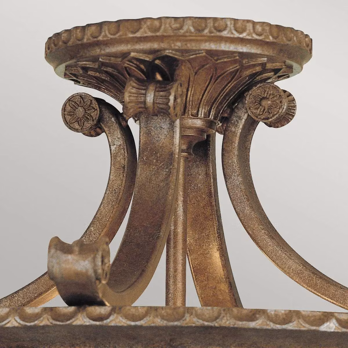 Netlighting Stirling Castle 2 Light Semi Flush Ceiling Light in British Bronze and Brown with E27 Fitting – 2
