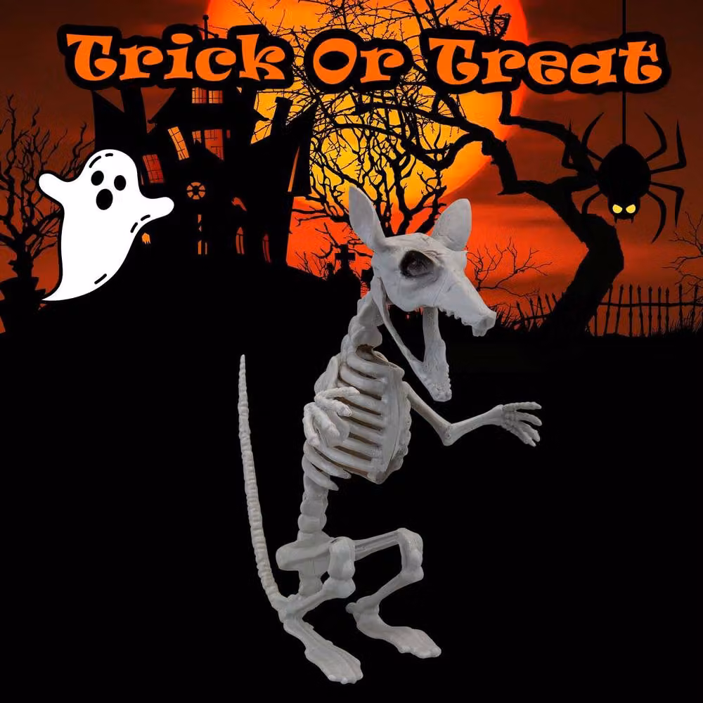 VFM e-Store White Skeleton Rat Halloween Tabletop Decoration – 3