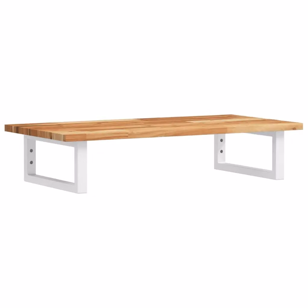 Berkfield Home Wall Mounted Basin Shelf in Brown Acacia Wood and Steel