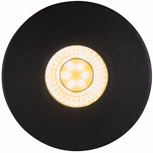 Loops Mini Recessed Downlight Fixture, 4W Cool White LED, Matt Black Aluminium, IP44 Rated, Dimmable – 2