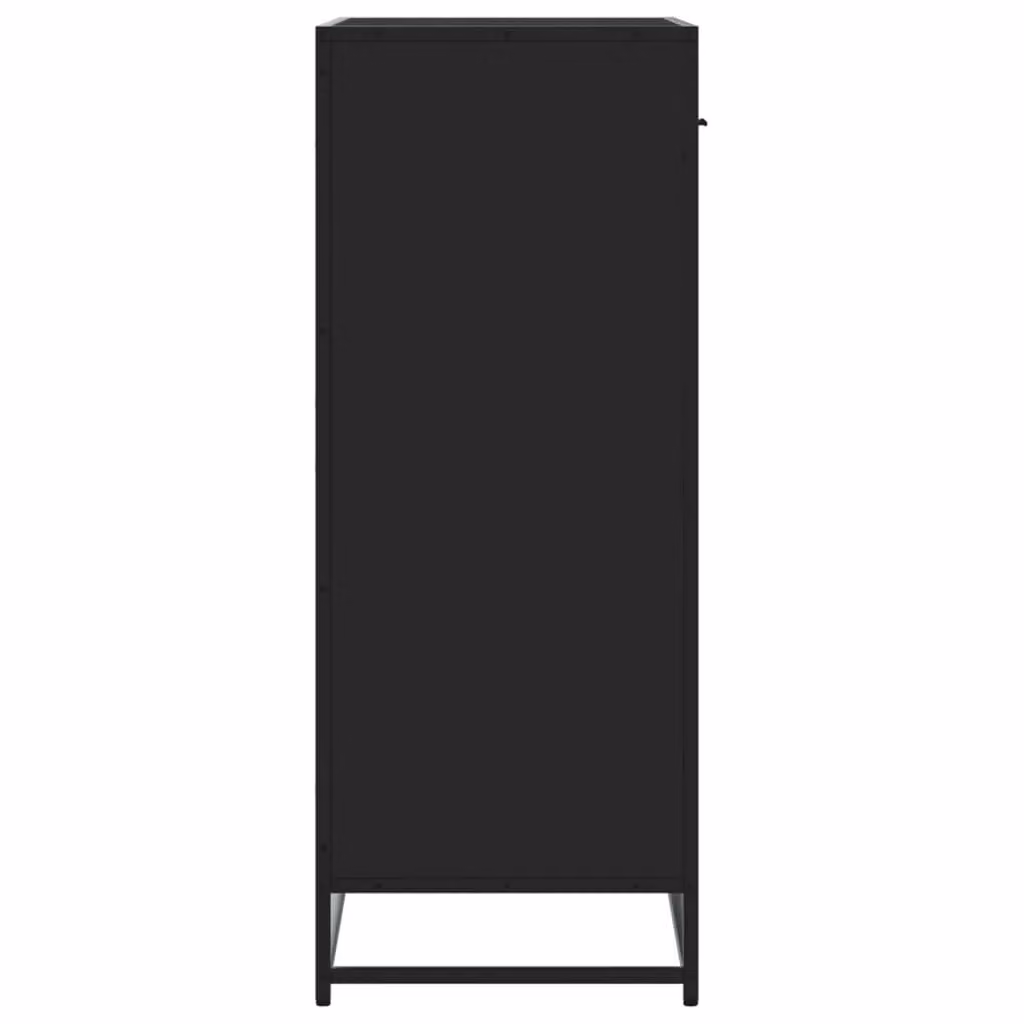 Berkfield Home Black Modern Shoe Cabinet with Metal and MDF Construction, W/D/H: 75 x 38 x 97.5 cm – 4