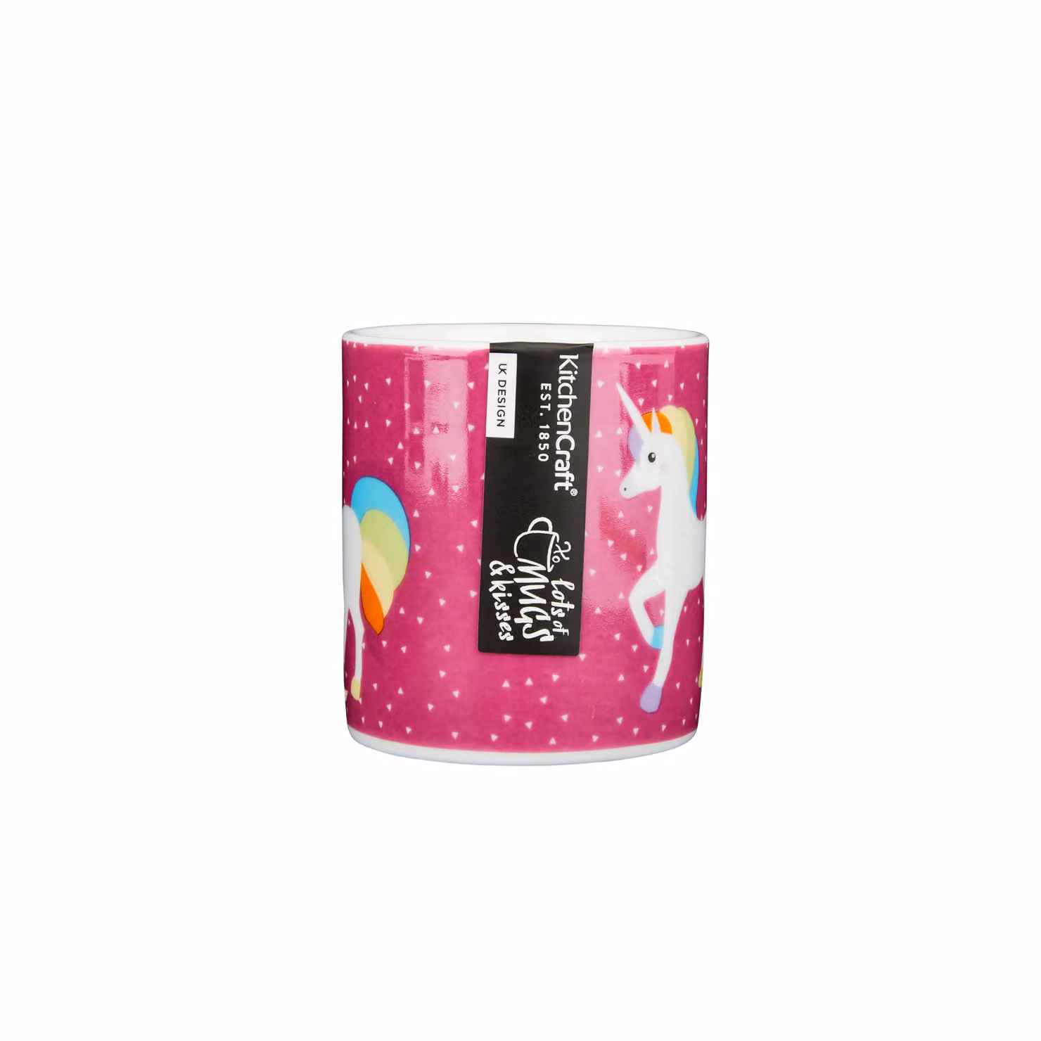 KitchenCraft Set of 6 Pink Porcelain Unicorn Espresso Cups – 3