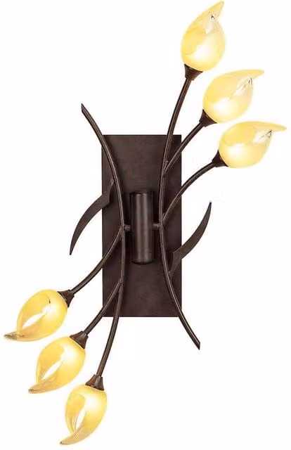 Netlighting Holland 6 Light G9 Ceiling and Wall Switched Modern Light Fitting in Brown and Black Oxide