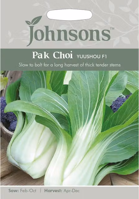Johnsons Yuushou F1 Pak Choi Vegetable Seeds, Green