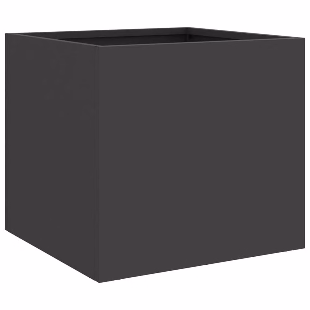 Berkfield Home Steel Planter Tub, Black, W: 32 cm, D: 30 cm, H: 29 cm – 3