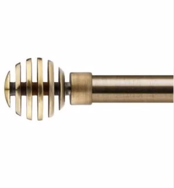 New Edge Blinds Geneva Extendable Metal Eyelet Curtain Pole Set in Bronze, Width: 160 cm