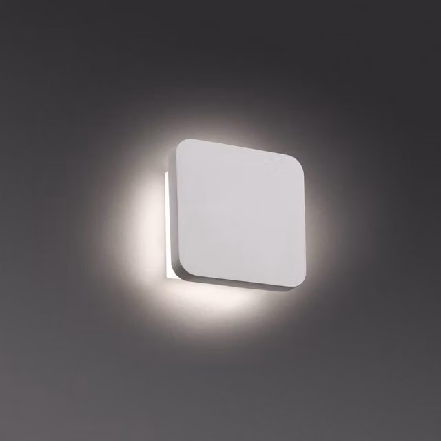 Faro Elsa Integrated LED Indoor Wall Light in White Plaster