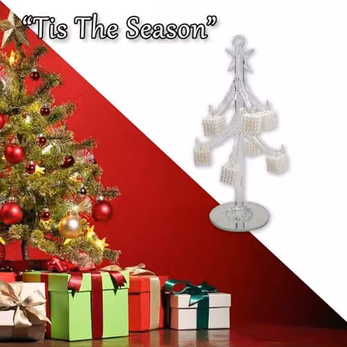 VFM e-Store White Glass Christmas Tabletop Decoration, W/D/H: 19 x 8 x 8 cm – 5