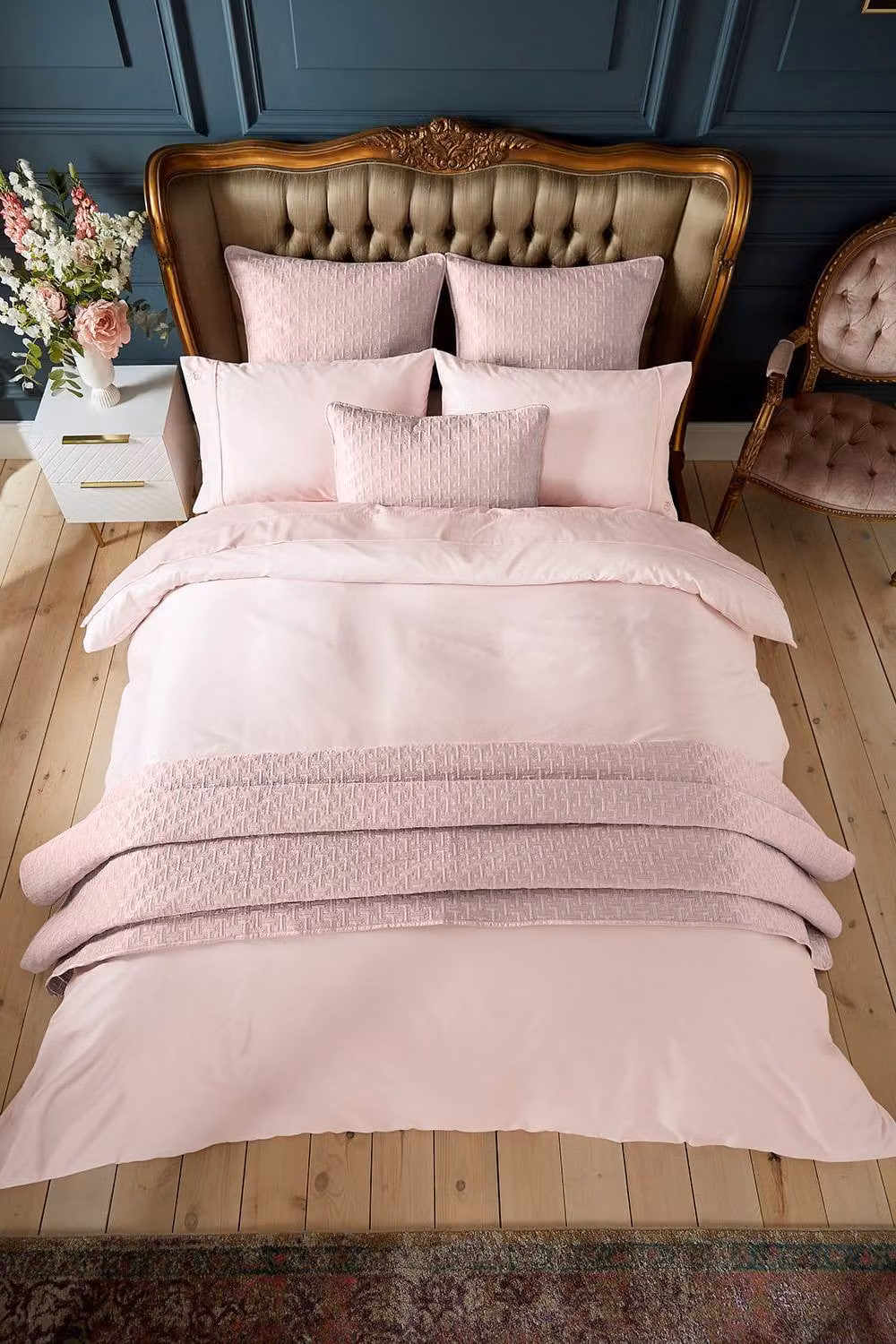 Ted Baker 250 Thread Count Plain Dye Mako Satin Cotton Duvet Cover in Pink – 2