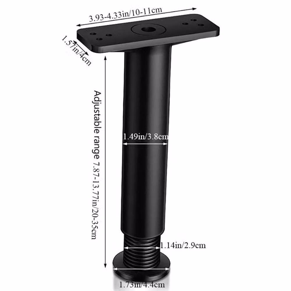 PAWNORA Black Steel Bed Beam Support Leg – 2