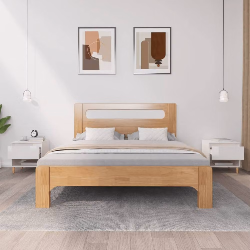Berkfield Home Set of 2 High Gloss White Bedside Tables, W/D/H: 50 x 46 x 50 cm – 2