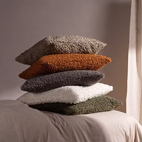 Yard Cabu Chunky Boucle Filled Cushion in Ecru, W/D/H: 45 x 45 x 45 cm – 3