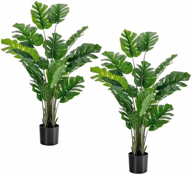 Costway Artificial Monstera Green Tabletop Plant