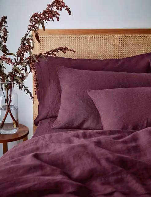 Piglet in Bed Linen Rich Pillowcase Set in Dark Purple