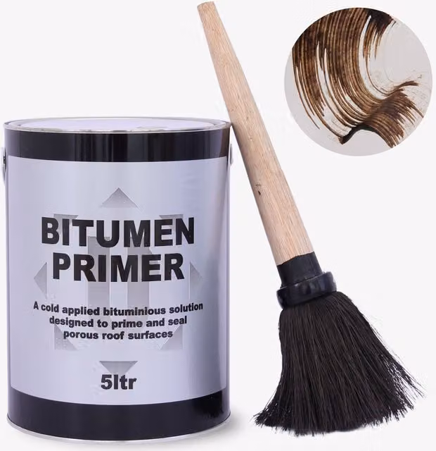 Novecrafto Black Solvent-Based Bitumen Primer with Brush, 5 l