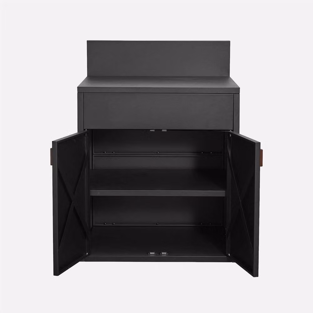 sweeek Outdoor Kitchen with 3 Stainless Steel Modules in Black – 3